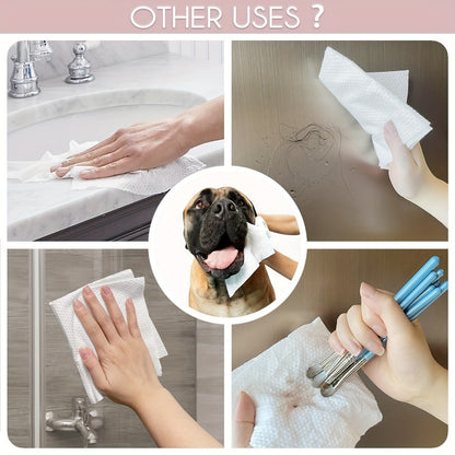 Cotton Face Towels 100% Pure - Extra Thick Soft Disposable Face Towel for Drying Face 10x12 Inch - One Time Use Cleansing Towels for Sensitive Skin Baby Care 50-200 Count