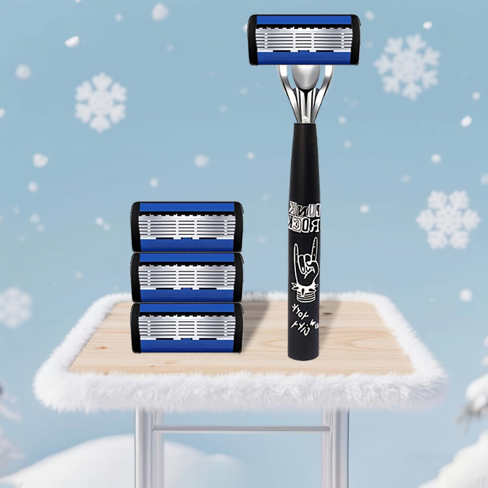This Luxurious Men's Safety Razor Features 36 Blades Made Of High-quality Stainless Steel. It Has 2 Anti-slip And Comfortable Handles That Are Ultra-smooth And Painless for Shaving. It Is A Must-have Manual Razor for Men