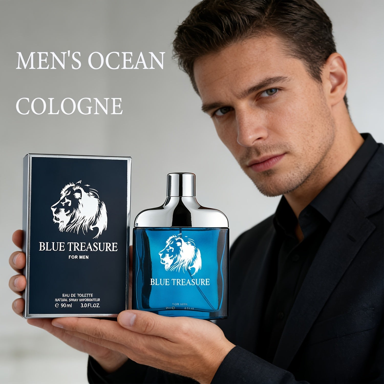 Luxury Men's Perfume, Men's Fragrance Spray, 3.04oz Large Capacity, Long-Lasting Men's Cologne for Dates, Suitable for Daily Outings And Travel, Enhances Charm Perfect Holiday Gift, Valentine's Day Present