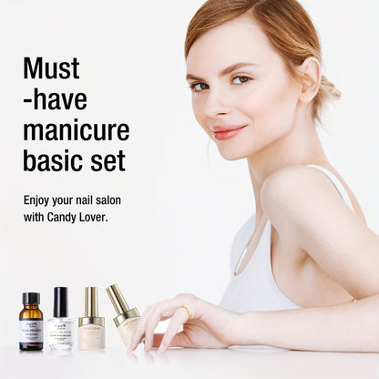 Nail Dehydrator & Primer Kit - Nail Prep Dehydrator, Bonding Primer, Gel Base Coat & Top Coat Set for Long-Lasting Gel Nail Polish, Home DIY & Salon Use