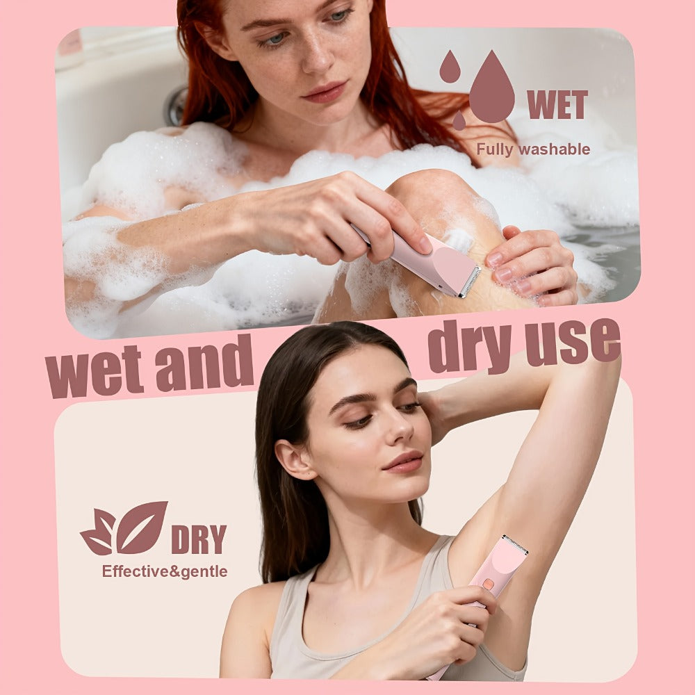 Brand New Upgraded Version with a Built-In Battery Display, Women'S Bikini Trimmer, Bikini Shaver, Dual-Head 2-In-1 Electric Shaver for Women (Suitable for Any Body Part), for Both Wet And Dry Use, Specifically for The Bikini Area