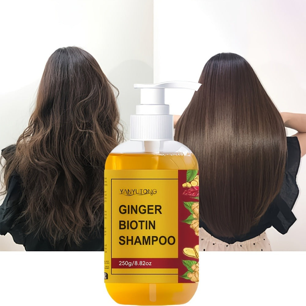 This Is a Dual-Purpose Ginger Biotin Shampoo Enriched with Vitamin B7, Designed for Deep Cleansing, Hydration, And Moisture. It Leaves Hair Soft And Bouncy While Helping to Prevent Breakage And Split Ends