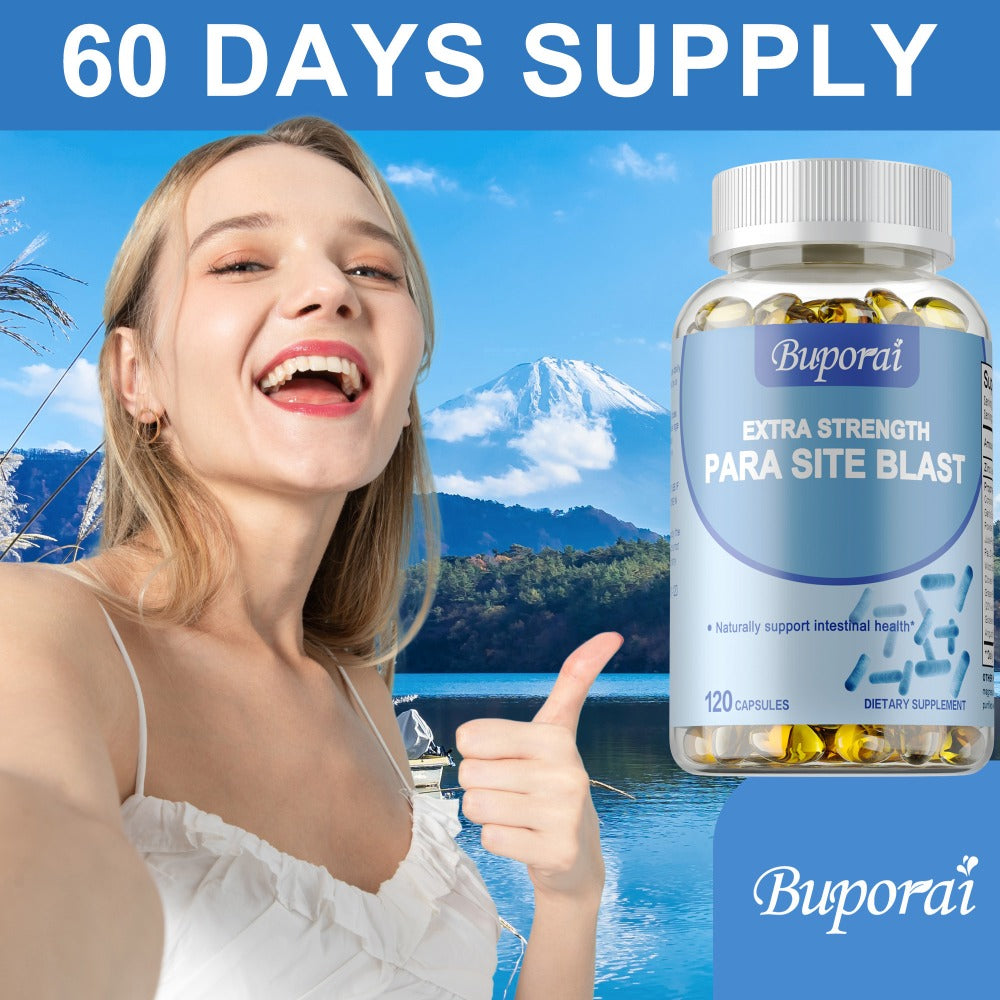 Para Site Blast - with Cranberry, Garlic, Black Walnut Hull, Wormwood, Supports Digestive, Liver & Gut, Gut Health Intestine Supplement, Premium Formula - 120pcs