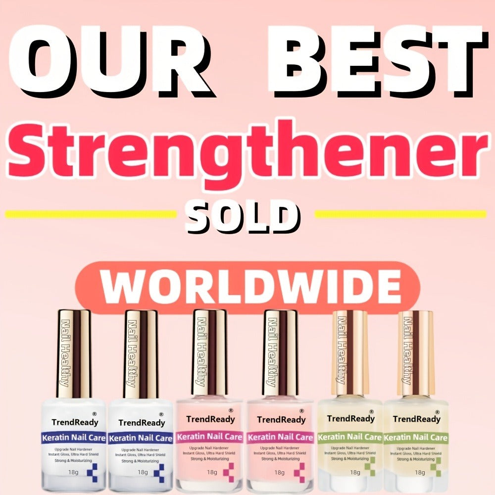 [Christmas Gift] 6/2pcs 15ml Nail Hardener | Pink/White/Yellow Color, Extra Strong for Weak Nails, Long Lasting & Fast Drying, Manicure Essentials, Nail Care, Smoothes Nails, Ideal for Christmas Gift, Black Friday