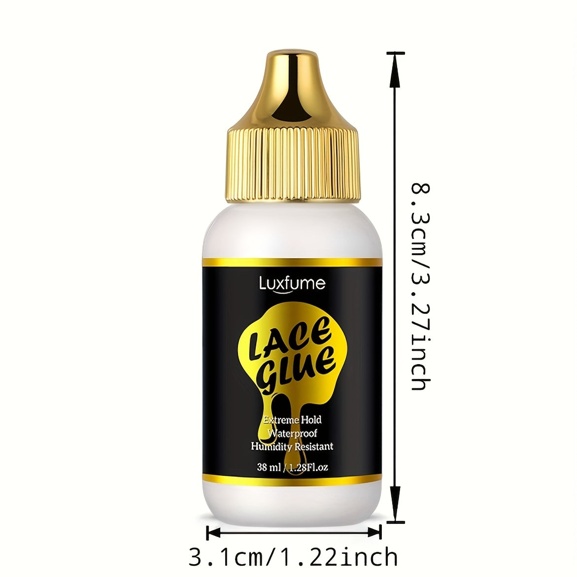 Waterproof Wig Glue - Latex-Free Strong Hold for Wigs & Lace Front | Traceless, Sweat & Rain Resistant | All Day Wear for School/Work (1.28oz)