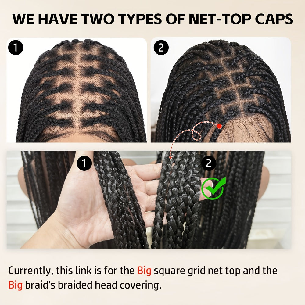 Braided Wig Full Lace Handmade Extra Long Curly Braid 40 Inch Lace Front Lace Frontal for Women Natural Black Majestic Cascading Curls Protective Style