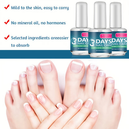 Keratin Nail Strengthening Oil 3-Pack — 3-Day Visible Results Quick-Drying Moisturizing Nail Care Oil, Prevents Peeling Breakage & Delamination, Enhances Nail Gloss for Brittle Fragile Soft Nails Women