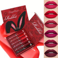 6-Pack Red Lips Lip Glaze Set Box | Lasting and Not Easy to Makeup, Suitable for Beauty Lovers and Beginners, Plant-Based Squalane