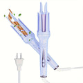 Fully Automatic Curling Iron with Dual Card Slots And Negative Ions, 32Mm Constant Temperature, Long-Lasting, Non-Damaging to Hair, Anti-Scald, And Good Hand Feel. Equipped with a Bracket And Comb