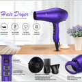 3Rd Generation Lightweight Low Noise Hair Dryer, 1875W Ceramic Negative Ionic Blow Dryer And 2-Speed 3-Heat Settings Cool Shot with Diffuser Concentrator Comb, Hair Dryers for Women, for Women Gifts, Best Gifts (Purple)
