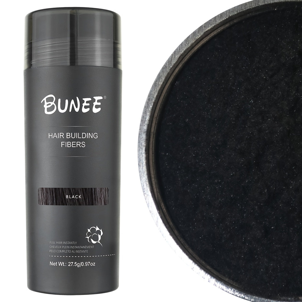 BUNEE Hair Building Fibers-Instant Thickening Powder for Thin Hair | Natural-Looking Volume & Density | Multi-Color Options to Match All Hair Shades | All-Day Hold, Washable & Non-Stain