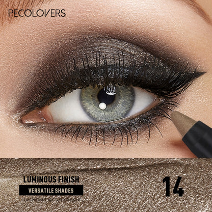 Eyeshadow Stick Set 6pcs Dual-Tipped with Brush Shimmer Glitter Eye Contouring Highlighting Pencil Multicolor Easy Apply Eye Makeup Kit