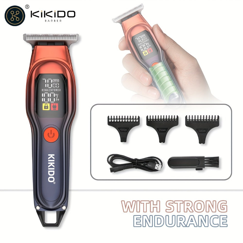 Electric Hair Clipper - Portable, USB Fast Charging, 2 LED Display Screen, Interchangeable Comb for Precise Grooming, Essential for Travel And Home Use, Rechargeable Hair Trimmer