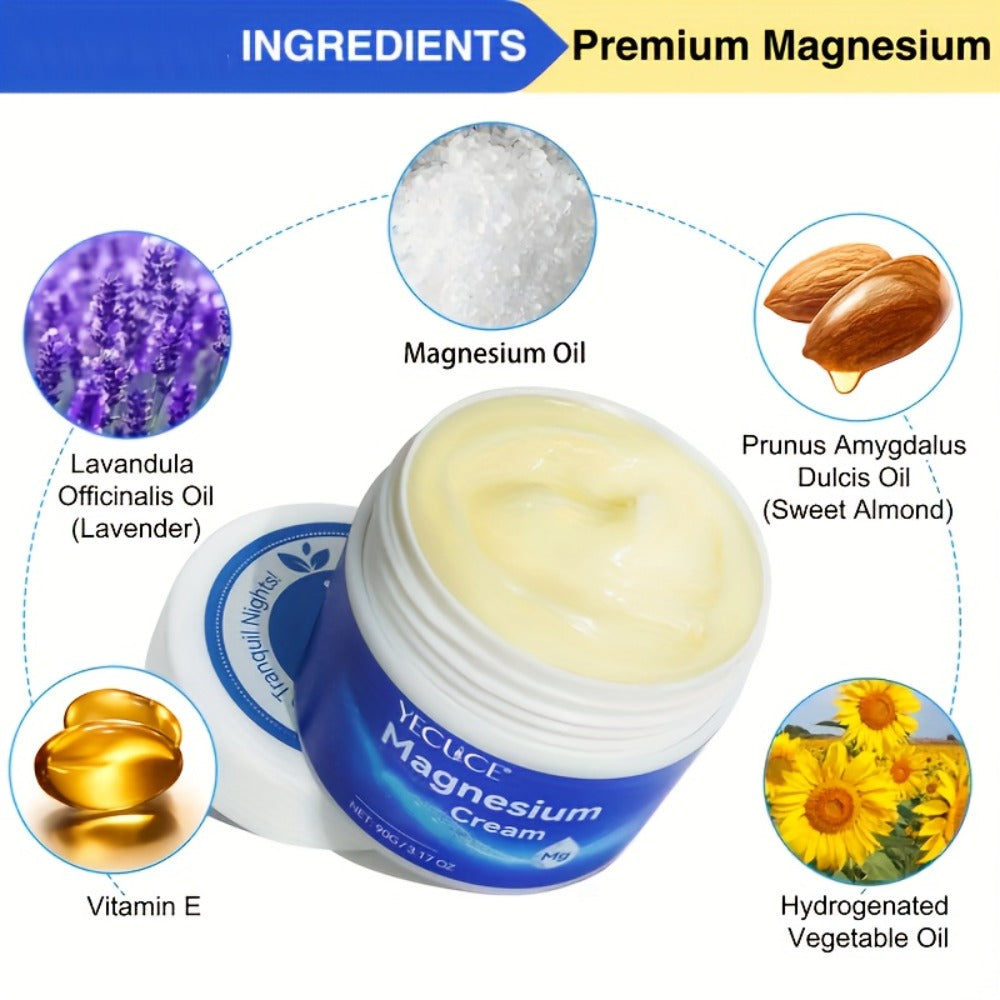 2pcs/ Magnesium Sleeping Cream: Pure Magnesium Body Cream (6.34 Oz) - Alcohol-Free, Contains, Magnesium Chloride, Suitable for All Skin Types, Regulates Dry Skin, Body Moisturizer, Cream, Unisex