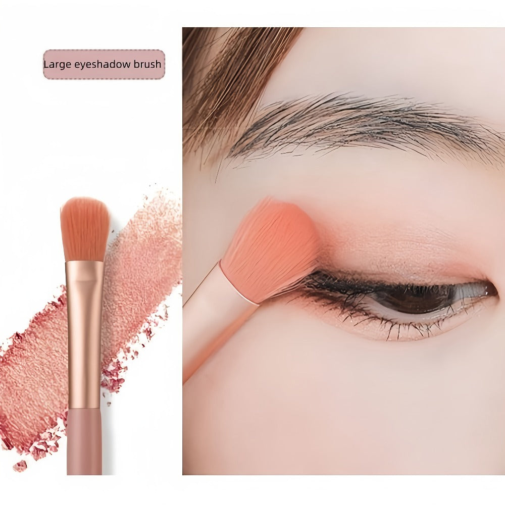 16pcs Makeup Brush Set, Including Blush Brush, Angled Eyebrow Brush, Powder Brush, Eyeshadow Brush, Nose Contour Brush, Lip Brush| Portable Makeup Tools Suitable For Women, Fragrance-free Beauty Tools For The Face For Beginners And Makeup Lovers