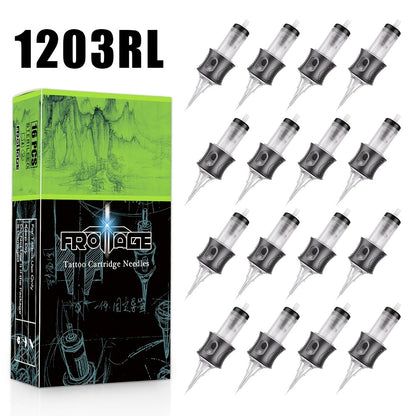 Tattoo Cartridge Needles Integrated Set High Transparency Tips Stable Assembly Round Liner Shader Curved Magnum M1 for Artists & Beginners 26 Sizes RL RS CM