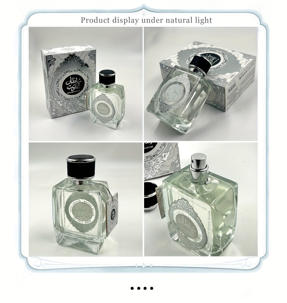 Mens Cologne Arabian Woody Fragrance Long Lasting Ebony Musk Amber Scent 15% Concentration EDP Strength Elegant Bottle 100ml Gift for Him Birthday Valentine Office