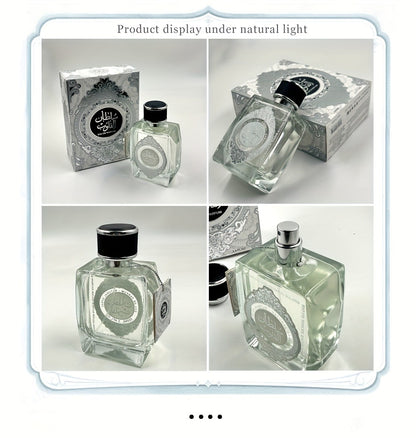 Mens Cologne Arabian Woody Fragrance Long Lasting Ebony Musk Amber Scent 15% Concentration EDP Strength Elegant Bottle 100ml Gift for Him Birthday Valentine Office