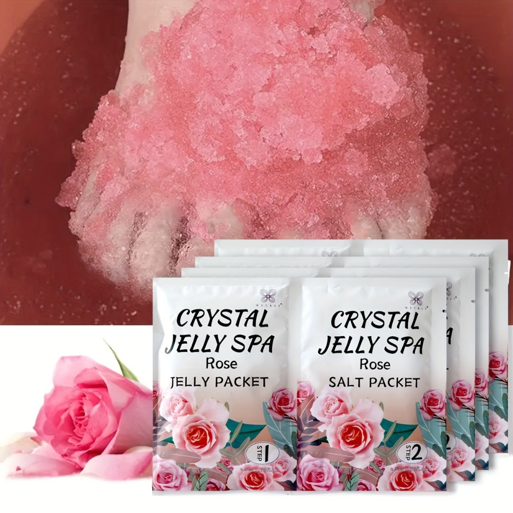 Jelly Spa Foot, 10 Scenarios Available, Bubble Foot Bath Spa, Foot Salt Bath, Used for Foot Skin Care, Four Flavors Lavender, Rose, Lemon, Jelly Foot Bath, Gentle Exfoliation, Treating Foot Bath, Dry Skin, Self Care Daily