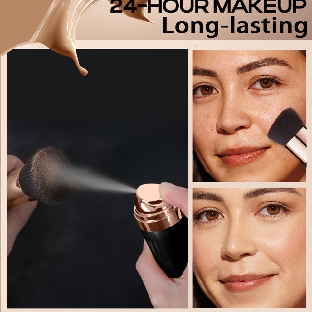Air Spray Foundation with Brush 3 Shades Liquid Foundation Natural Concealer Light to Medium Buildable Coverage Smooth Texture for All Skin Types