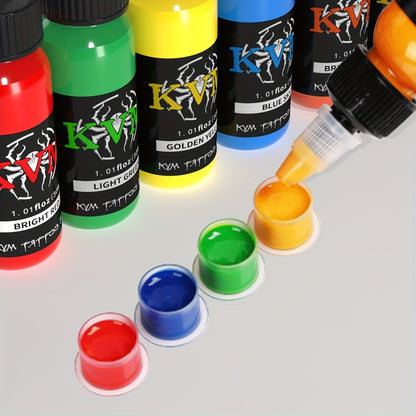 Tattoo Ink Set 1oz (30ml) - 7 or 14 Color Professional Tattoo Ink Kit, Stable Vibrant Pigments for Artists & Beginners, Complete Tattoo Color Supply for Machine & Gun