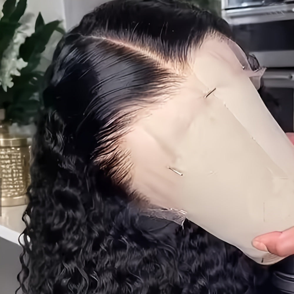 Loose Curly Wavy Lace Front Wig Synthetic 13x4 Deep Part Heat Resistant Fiber Pre Plucked Glueless Super Long for Women Halloween Party Daily Wear