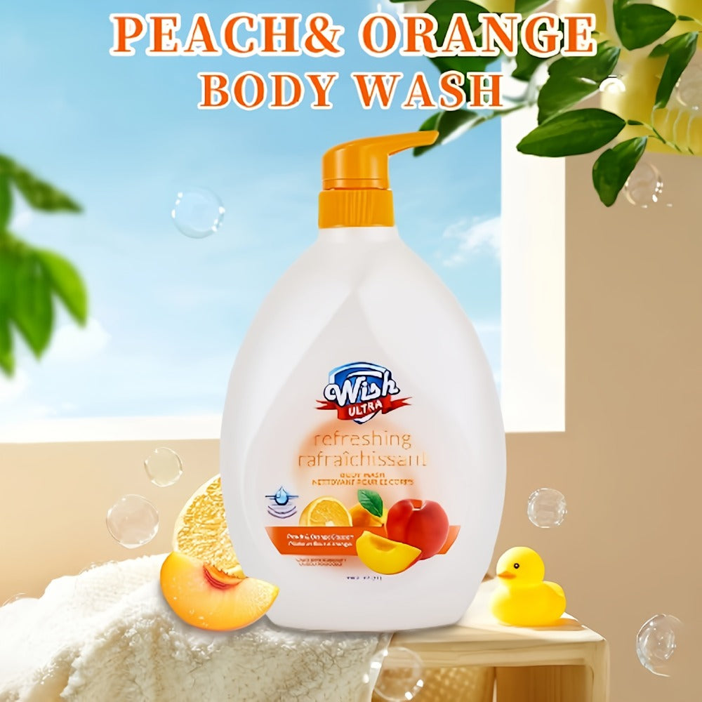 [Body Wash for Men & Women] 33.8fl.oz Body Wash for Men & Women, Long-Lasting Fragrance, Notes of Cucumber & Melon Flavor, Deep Cleaning, Make the Skin Smoother, Effectively Remove for Removing Stubborn Dead Skin, Excess Oil, Black * White Heads