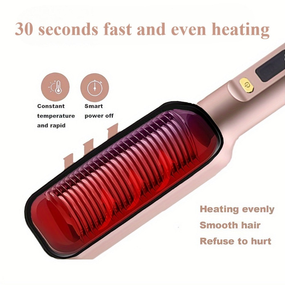 2in 1 Wet and Dry Hair Straightener, Portable Hair Straightener Curler, Fast and Adjustable Temperature, Suitable for Home Use and Travel