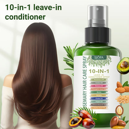 Leave-In Hair Mask 10-in-1 with Argan Oil, Keratin & Coconut Oil - Molecular Repair Treatment for Dry, Damaged & Chemically Treated Hair | No-Rinse Formula