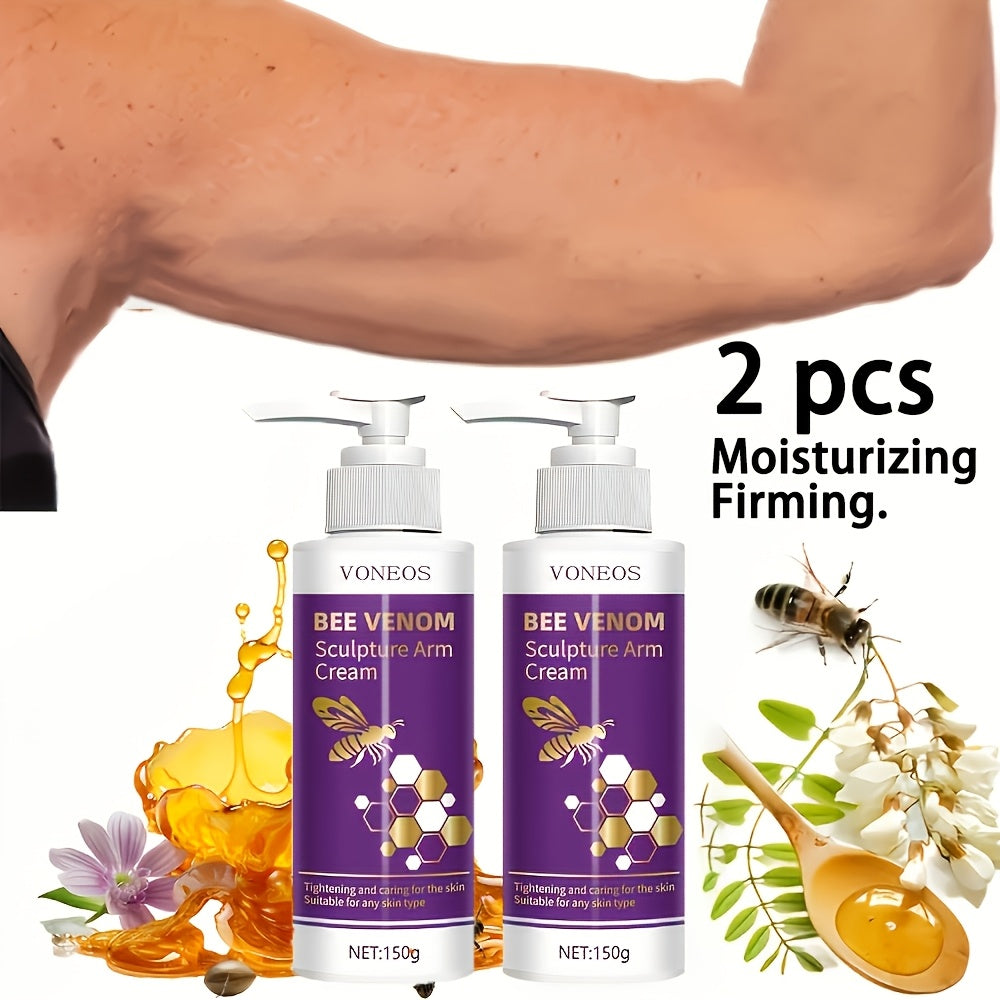 [3-day Quick Tightening] 1/2 Bee Venom Sculpture Arm Cream, Moisturizing And Firming, Immediately Firming Sagging Skin, Suitable for Arms, Abdomen, Thighs, And Buttocks, Firming Skin, Lifting, Improving Skin Sagging, Aging, And Accumulation Phenomena