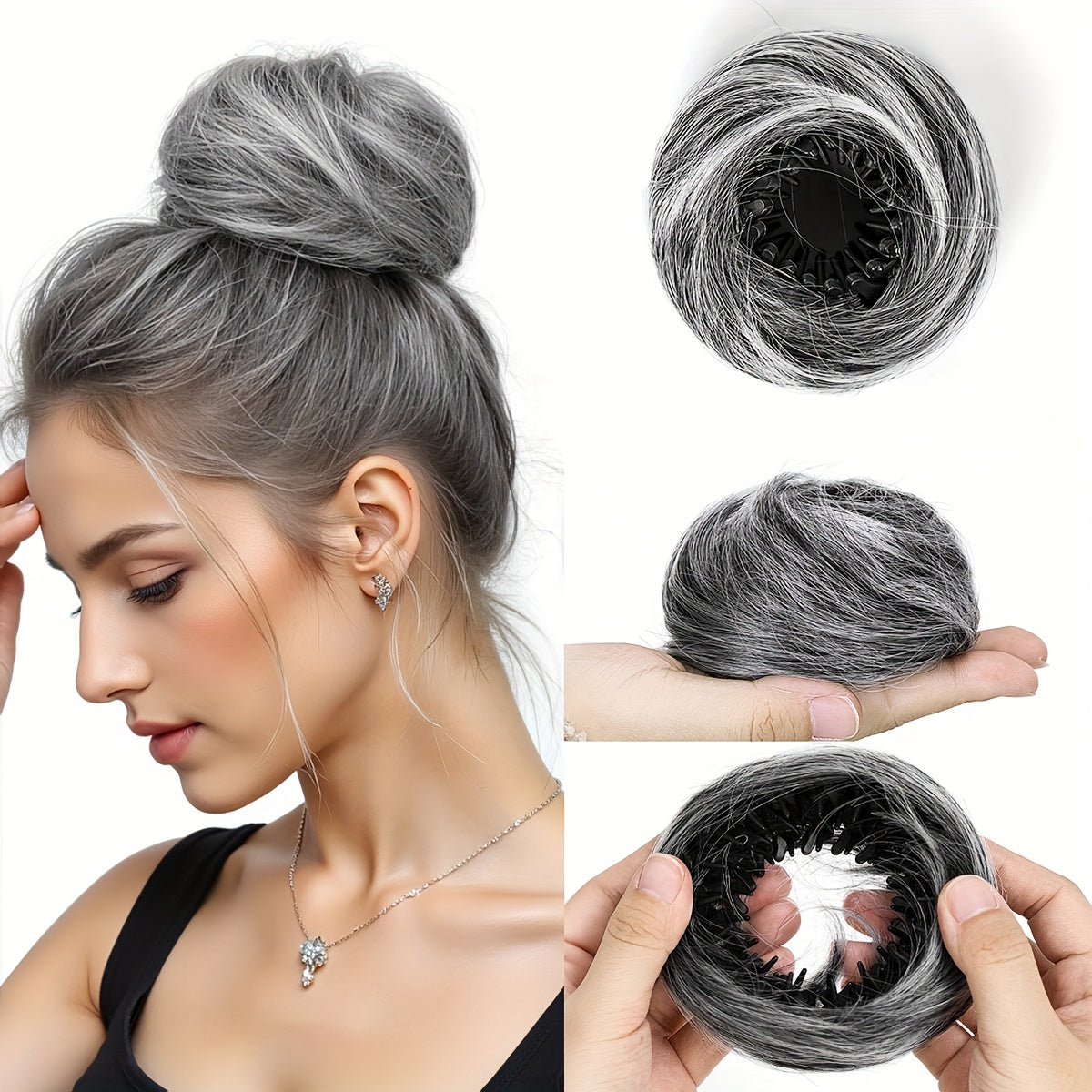 4-inch Magic Bun Hair Accessory for Women, Easy-to-use Headbands And Hair Clips, Perfect for Elegant High Ponytails, Made Of High-temperature Synthetic Fiber, Ideal for Weddings, Parties, And Formal Events, Suitable for Formal Occasions