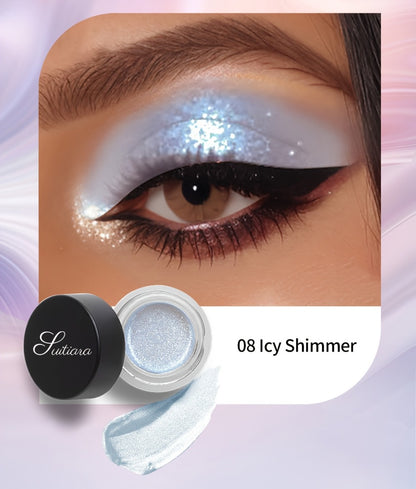 Jelly Eyeshadow 2pcs Shimmer Gel Single Color Sunset Copper High Gloss Long Lasting Fade Resistant Eye Makeup for Women Party Holiday Glam