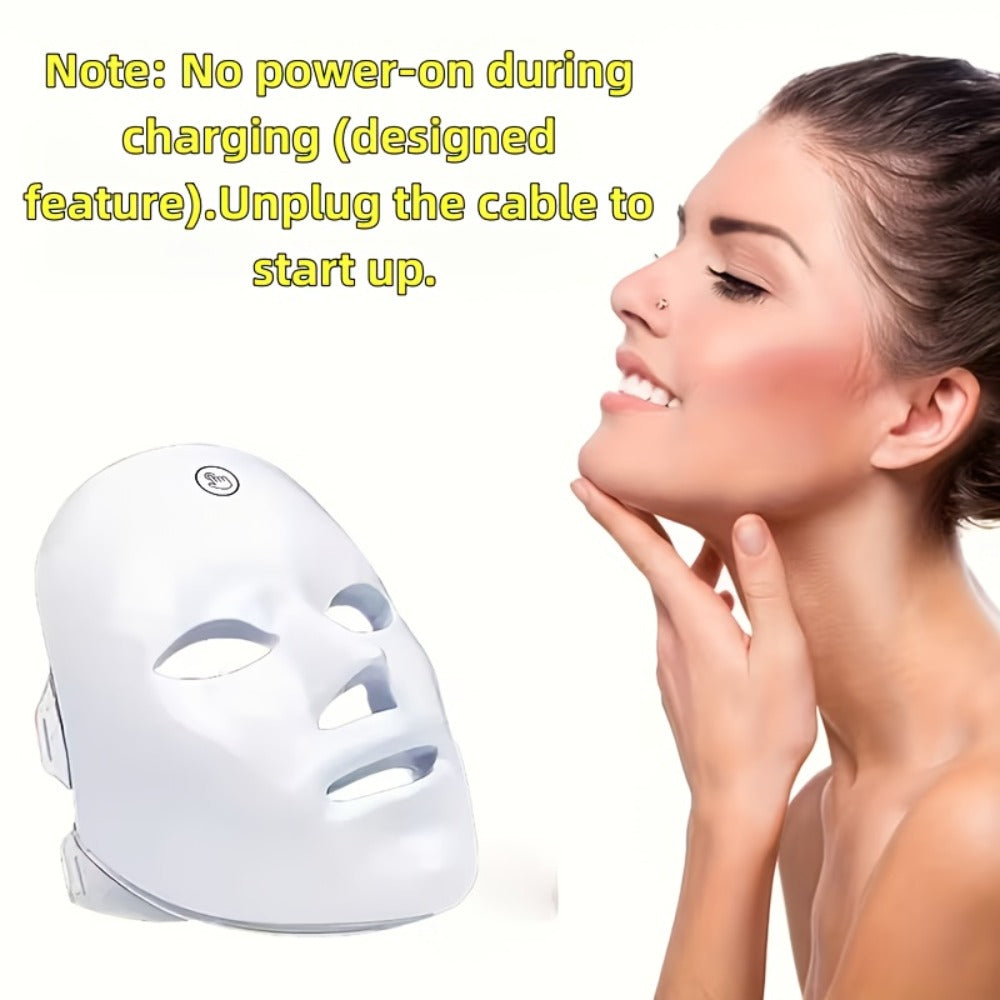 7-color Facial Beauty Device, Portable At-home Skincare Tool With USB Charging. Lovely Gift Choice For Girlfriends And Valentine'S Day.