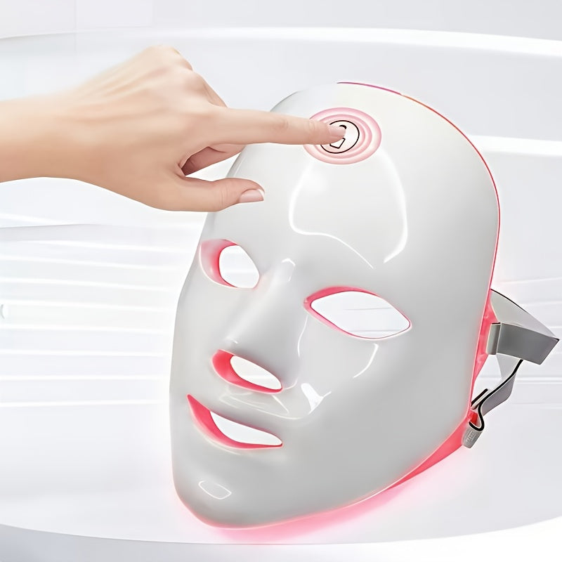 7-Color LED Facial Beauty Device for Home Use - Usb-Powered Facial Care Tool