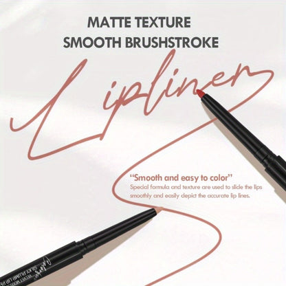 Lip Liner Pencil Set 12 Pieces Waterproof Long Lasting Multi-Functional Lip Eye Brow Liner Colorful Cosmetic Makeup Pens for All Skin Tones