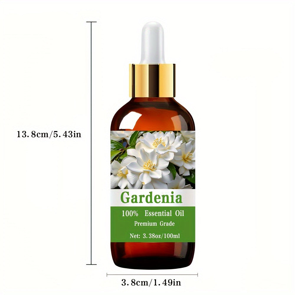 Gardenia Essential Oil, 100Ml/3.38 Fl.Oz, 100% Pure Care Grade for Nail, Hair & Skin Care, Massage, Moisturizing Massage Essential Oil for Men And Women, Meditation Gift, Perfect Christmas Gift