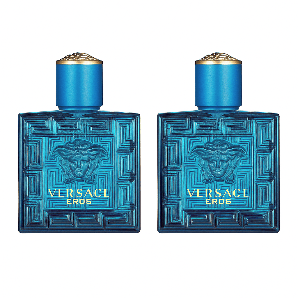 Versace Eros Eau de Toilette Mini for Men – Pack of 2 (0.17 oz / 5ml Each) | Bold & Fresh Travel-Size Fragrance