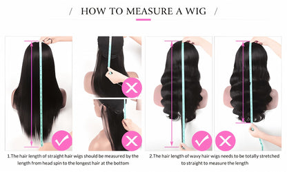 4x4 Lace Closure Wig Human Hair Straight Glueless Pre-Plucked Natural Hairline Black Straight Wig 12-28 Inch Women No Glue Easy Wear Versatile Parting