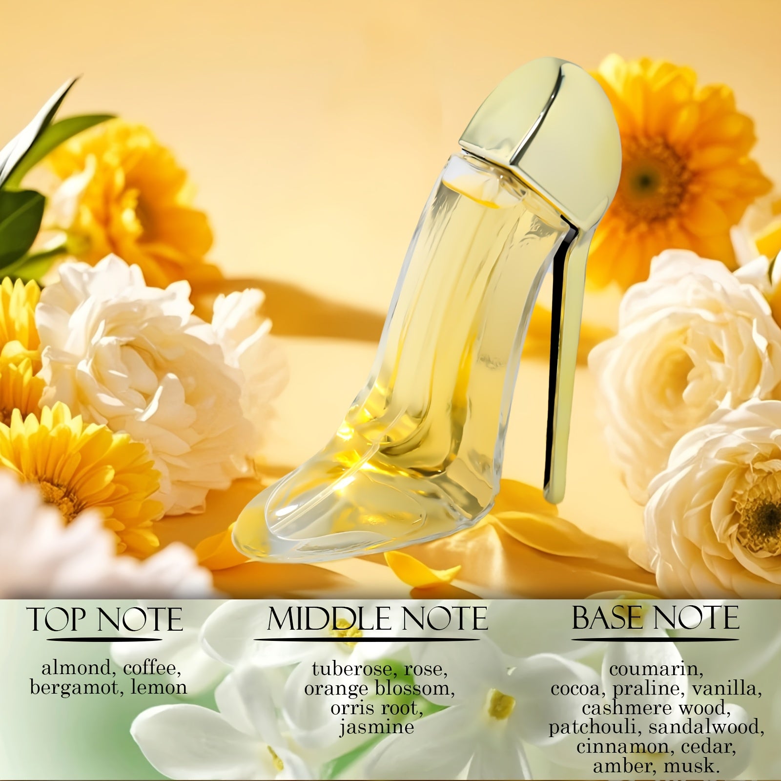 1pc/3.38oz Women's Perfume Suitable for Evening Events & Special Occasions - Floral Oriental Gourmand Scent with Coffee, Almond, Creamy Vanilla Tonka, Paraben-Free Liquid Perfume, Long Lasting Fragrance for Night Out, Parties, Daily Wear