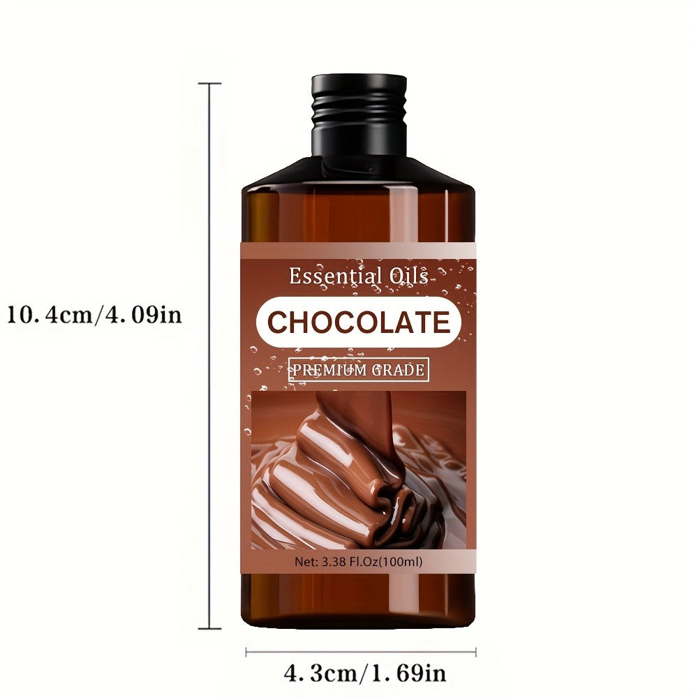 Chocolate Essential Oil 100ml - Pure Moisturizing Aromatherapy Body Oil for Skin Care Massage & Relaxation - Sweet Indulgent Scent Body Oil for Women Men Spa & Gift