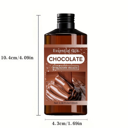 Chocolate Essential Oil 100ml - Pure Moisturizing Aromatherapy Body Oil for Skin Care Massage & Relaxation - Sweet Indulgent Scent Body Oil for Women Men Spa & Gift