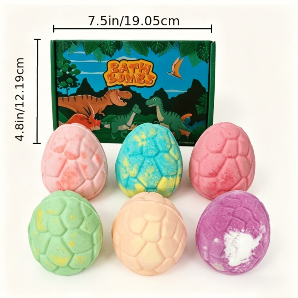 Mother'S Day Gift For - Dinosaur Bath Bombs With Surprises, 6 Packs Bath Bombs For, Dinosaur Bath/ Bath Bombs For, Bath Bombs With Surprise Inside, Fizzy Bath Ball Reveal Hidden Dino.
