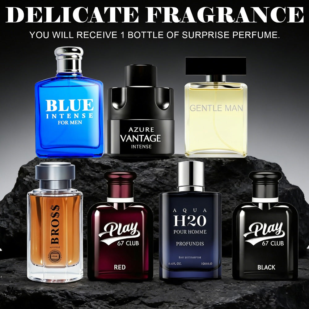 1PACK/3.38oz Men's Curated Cologne | One bottle selected and dispatched from multiple scents Distinct Fragrances Including Spicy Woody, Red Grapefruit Saffron Coffee & Lavender Dark Wood Cinnamon | Signature Scent Choice for Him, Everyday Wear, Versatile