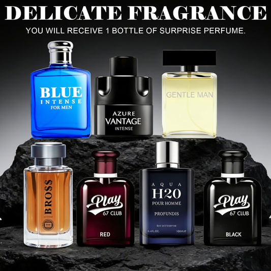 1PACK/3.38oz Men's Curated Cologne | One bottle selected and dispatched from multiple scents Distinct Fragrances Including Spicy Woody, Red Grapefruit Saffron Coffee & Lavender Dark Wood Cinnamon | Signature Scent Choice for Him, Everyday Wear, Versatile