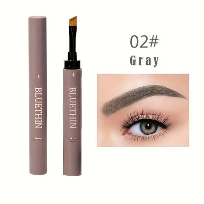Waterproof Eyebrow Pencil Dual-Ended Smudge-Proof Long-Lasting Brow Definer with Angled Tip Flat Tip Spoolie Brush Precise Outlining Filling 2pcs 4pcs Set