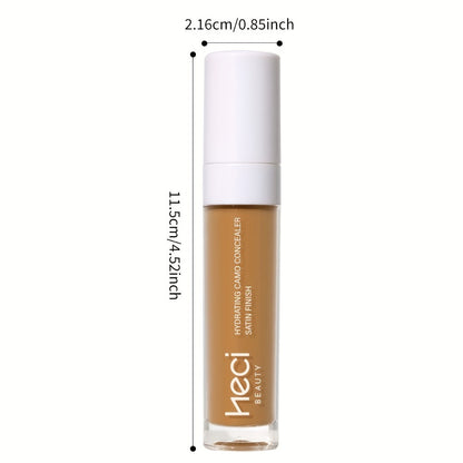 Concealer & Highlighter Set 2 Pcs - Buildable Coverage Liquid Concealer with Contour Stick, Hydrating Pore-Minimizing Long-Lasting Formula for Blemishes & Dark Circles