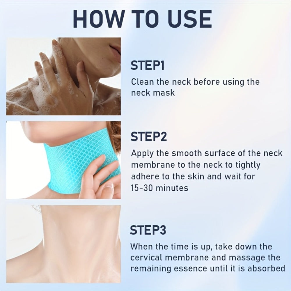 5pcs Bio Collagen Neck Lift Mask Patch, Moisturizing And Brightening Gel, Easily Absorbed, Appearance of Wrinkles, Aging And Sagging Skin, Makes Skin Look Smoother And Firmer, Makes Skin Younger-Looking, Neck Mask, Skincare