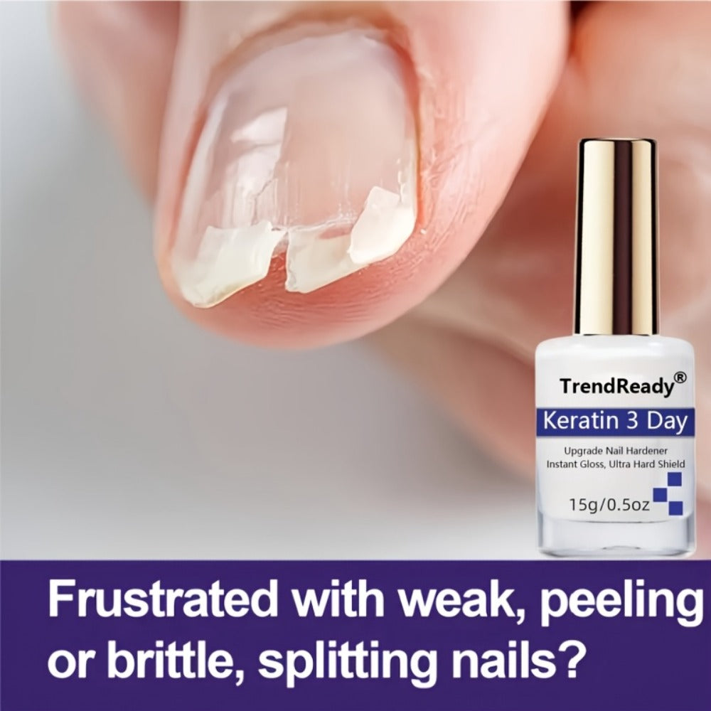 2PCS 0.51oz Nail Hardener | White Nail Hardener Extra Strong For Weak Nails | Long Lasting & Fast Drying Nail Polish For Weak Splitting Break | Manicure Essentials, Nail Care, Smoothes Nails | Halloween Gift, Christmas Gift, Nail Oil