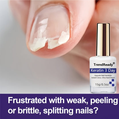 Nail Hardener for Weak & Splitting Nails | Extra Strong White Nail Hardener 2-Pack, Long Lasting Fast Drying Formula with Vitamin E — Manicure Essentials for Nail Care & Strengthening