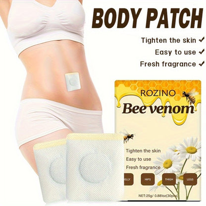 Navel Firming Patches 60pcs - Bee Venom Natural Botanical Belly Button Body Care Patches with Long-Lasting Adhesion & Fresh Scent for All Skin Types